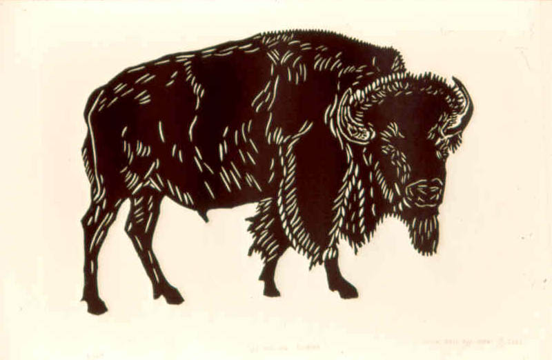 Buffalo Linocut