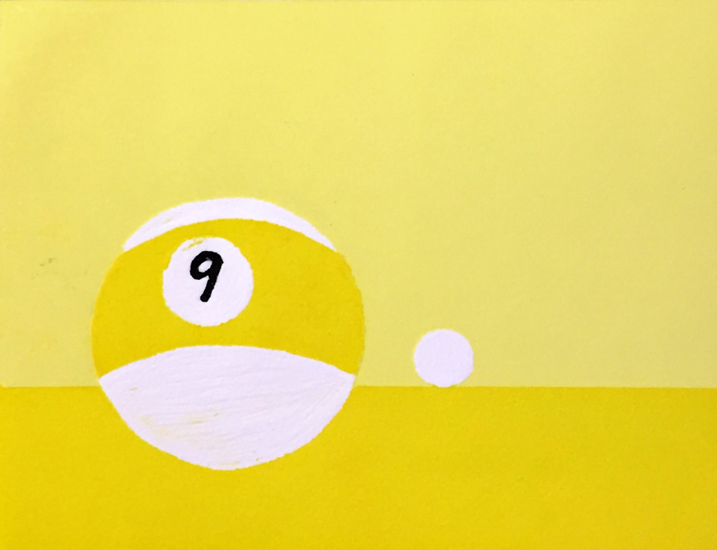 Nine Ball Linocut