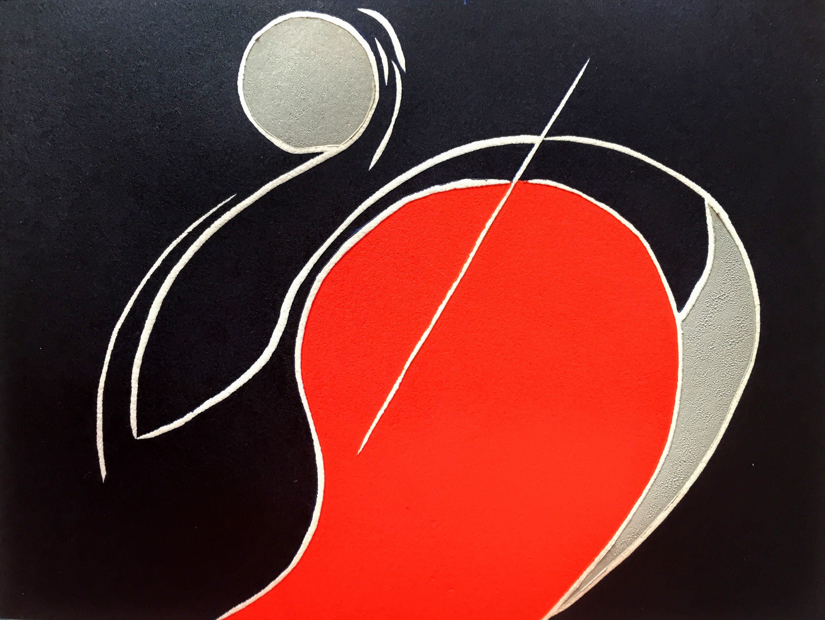 The Cellist Linocut
